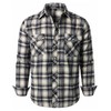 ZEROYAA Men's Casual Regular Fit Button Up Flannel Checked Plaid