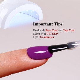 Ozzeal Gel Polish, 0.5 Fl Oz Plum Purple Gel Nail Polish Autumn Winter Soak Off LED UV Gel Nail Polish Art Starter Manicure Salon DIY Nail Gel Polish