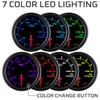 GlowShift Black 7 Color 100 PSI Oil Pressure Gauge Kit