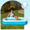 2-in-1 Inflatable Kiddie Pool, 65"x39"x10" (5'5") Soft Cushioned Floor, Handles,