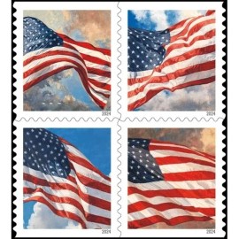2025 US Postal Mailing Landscape Stamps Forever 100 Count Roll American Flag Postage Stamp Bulk Pack USA Flag for Mail LettersColor: 2024 US Flags 500374-Y6-236-24GQSM, Quantity: 3sets, Size: 2*3