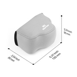 MegaGear Neoprene Camera Case for Sony Alpha a6700 (16-50 mm) Stylish and Protective Digital Photography Bag, gray, Camera case