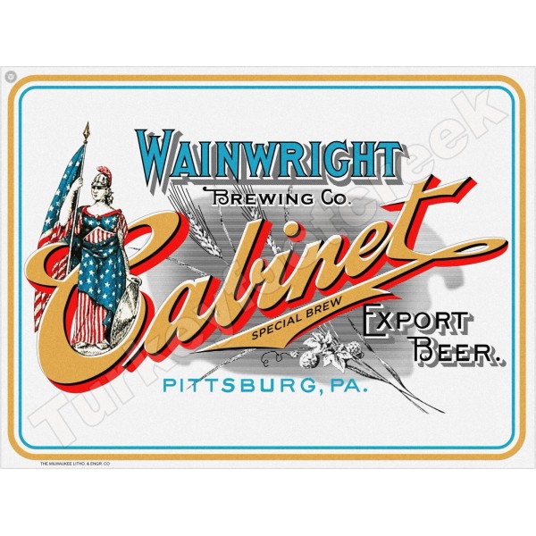 Wainwright Brewing Co. Cabinet Special Brew Export Label 18" x