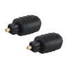 WANGCL 2Pcs Black Mini Toslink Optical 3.5 mm Female Jack
