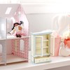 TOYANDONA Wooden Dollhouse Bookshelf Cabinet, 1:12 Scale Mini Bookcase Display