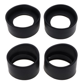 eMagTech Set of 4 Eyepiece Covers for 32-36 mm Stereo Microscope Soft Rubber Eye Protectors Eyecup (2x Oblique Angle and 2x Flat Angle) Black