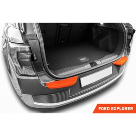 Luxshield Boot Sill Protector Film for Ford Explorer CX740 I 2024-2025 - Bumper Protection, Scratch Protection, Paint Protection Film - Transparent Glossy