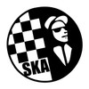 SKA Black Circle Two Tone MOD Rude Boy Decal Sticker