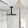 DOLGABA Straight Shower Arm with Flange, Ceiling Mount 6" Rainfall