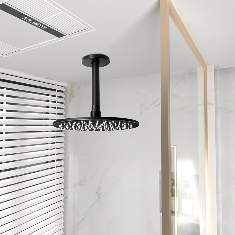 DOLGABA Straight Shower Arm with Flange, Ceiling Mount 6" Rainfall