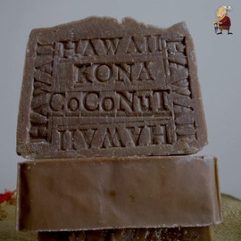 Natural Handcrafted Soap Hawaiian Kona-Coffee and Organic Coconut Milk Soap Bar