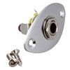 Emptty Chrome Thick Oval Dented Electric Guitar Output Jack Plate