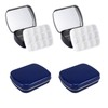 YFaith 4-Piece Compact Watercolor Palette, 12 Grids, Tinplate, Blue &