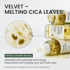 EARTHWARD Cica Unscented Calming Serum | Velvet-Melting Cica Leaves | Centella Complex | Peptide 9 | Hyaluronic Acid | K-Beauty | 1.01 fl Oz