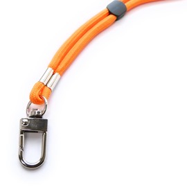 trage.band® Short Adjustable Wrist Strap with Carabiner Hook Orange