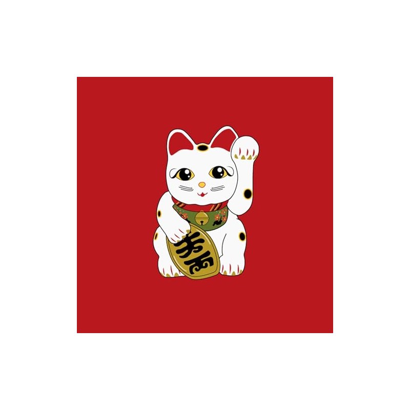 CafePress Maneki Neko Cat Magnet 2.25" Round Magnet, Refrigerator Magnet