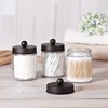 Apothecary Jar Canisters Bathroom Vanity Organizer - Qtip Holder Storage