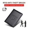 Leather Passport Cover Case RFID Blocking Travel Wallet (Black), black,