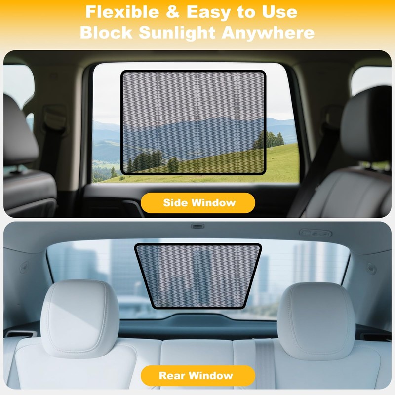 Sonnenschutz Auto Baby,Sonnenschutz Auto Seitenscheib,Autofenster Frontscheibe Verdunkeln Transparenz,Universelle Seiten Heckscheibe