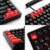 GMKWTL XVX Red Clear Keycaps, Blank Crystal Transparent Key caps,