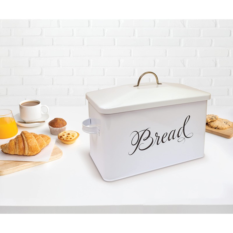 Better Kitchen Products Classic Metal Bread Box with Side Handles,