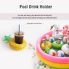 Tropical Pineapple Inflatable Pool Float and Pool Toy Drink Holder