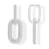 Sanfenly Convertible Link Earrings for Women Small Hoop Double Oval
