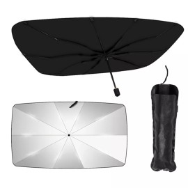 Cequent Unbranded Car Windshield Sun Shade Foldable Umbrella Front Window Cover Visor Umbrella