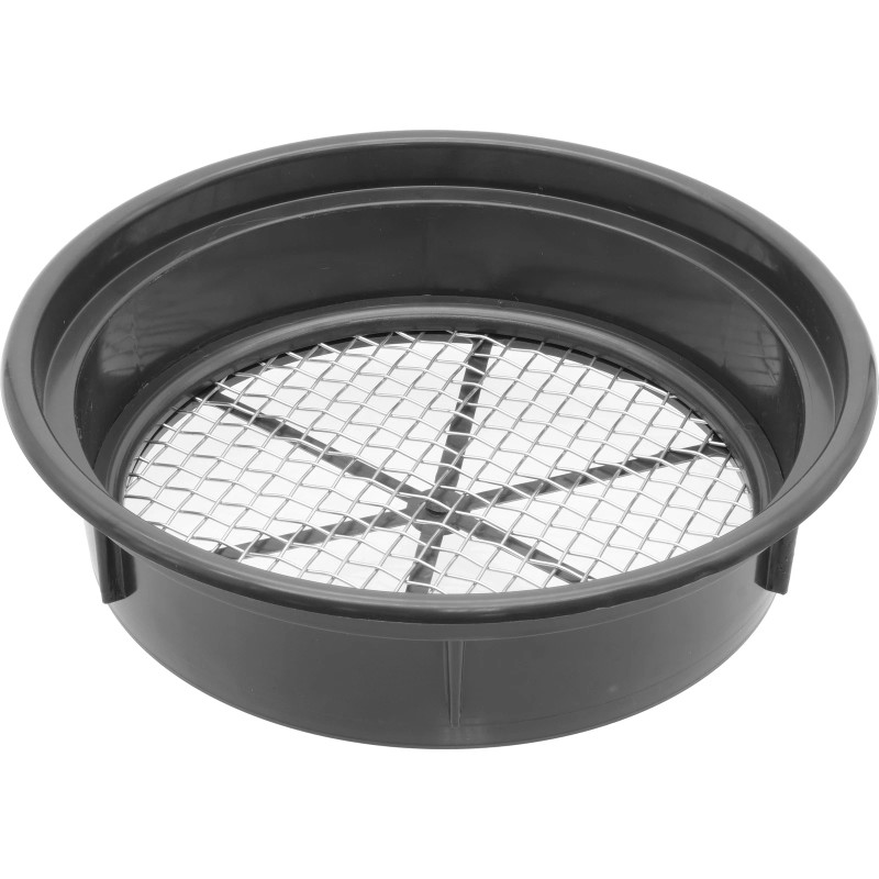 FindingKing Set of 3 Gold Classifier Stackable Black Pans 1/2",
