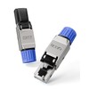VCELINK Conector RJ45 sin herramientas, chapado en oro, conector Cat