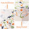 WINLIFE Kids Full Sheet Set Dinosaur Printed 4 Piece Cartoon