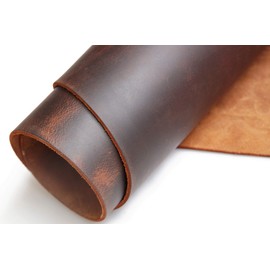 Tooling Leather Square 3.6mm-4.0mm (9-10oz) Thick Finished Full Grain Cow Hide Leather Crafts Tooling Sewing Hobby Workshop Crafting Leather Heavy Weight (Rust Red, 6"x12")
