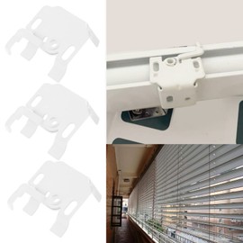 10PCS Roman Blinds Fixing Brackets for Top Or Face Fixing Metal Venetian Blinds Fixed Support Window-Shades Fastener with Swivel Design