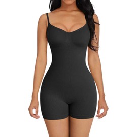 MELARQT Shapewear for Women Body Tummy Control Body Women's Shaper Tight Bodysuit Women High Quality Shaping Body Women Shapewear Tank Top Jumpsuit XL, black