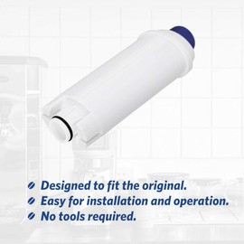 4 Pack Water Filter Replacement for DeLonghi Filter DLSC002 ECAM 22.110,Esam,ETAM, DLS C002,SER3017,5513292811,EC680,EC800