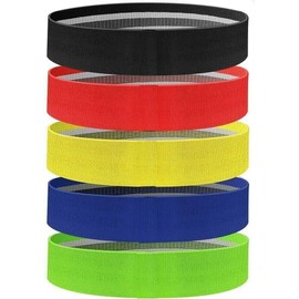 Resistance Bands 3 Sets, 3 Colour Exercise Bands with Non-Slip Design for Hips & Glutes, Diffrent Level Workout Booty Bands for Women and Men,Home Training,Fitness,Yoga (Red Black Blue, X Large)