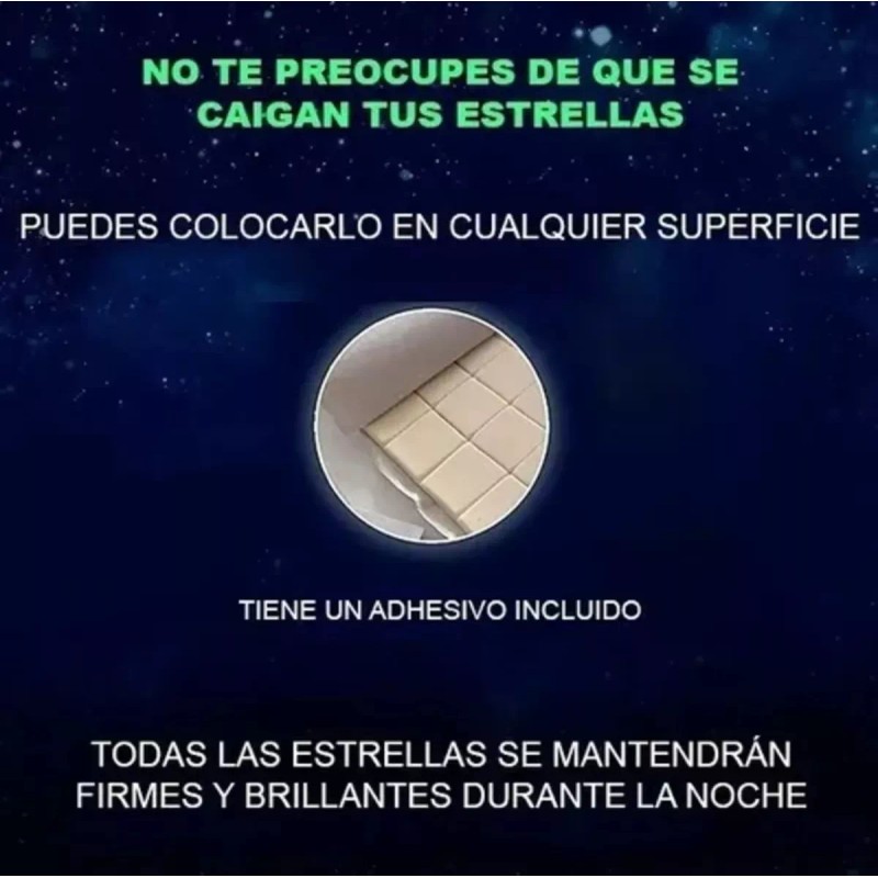 ML Paquete 100 Estrellas Fluorescentes Fosforescente Adorno