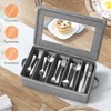 Lifewit - Caja de almacenamiento de cubiertos cubiertos con tapa