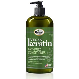 Difeel Vegan Keratin Anti Frizz Conditioner 33.8 oz - Acondicionador vegano libre de crueldad animal