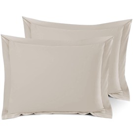 Nestl Soft Pillow Shams Set of 2 - Double Brushed Microfiber Pillow Covers - Hotel Style Premium Bed Pillow Cases, with 1.5” Decorative Flange, Standard 20"x26" - Linen