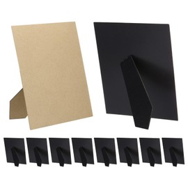PATIKIL 10 Pack Easel Back for Picture Frame, 8 x 10 Inch Replacement Picture Frame Easel Back DIY Photo Board for Photo Frames Tiles, Black