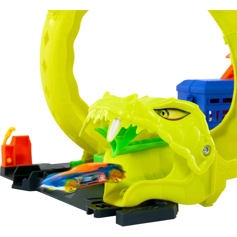 Hot Wheels City Snake Spiral Attack Speed Snap Track 1:64