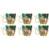Chandler Coffee Cup Set Made from Green Porcelain and Golden