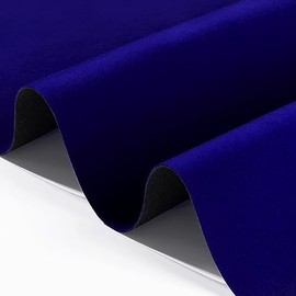 FunStick Papel tapiz de tela azul zafiro Pelar y pegar papel tapiz de terciopelo suave Tela de fieltro azul autoadhesiva Papel de contacto 15.8 "x78.8"