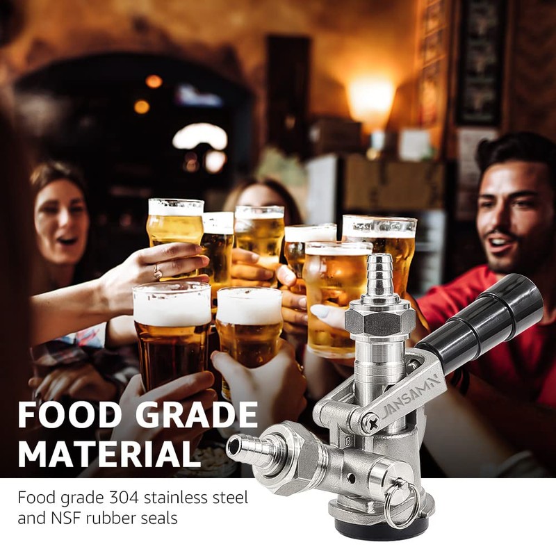 Sankey D Keg Coupler, All 304 Stainless Steel Body &