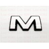 Auto Front & Rear GMC White Black OVERLAY Emblem Badge