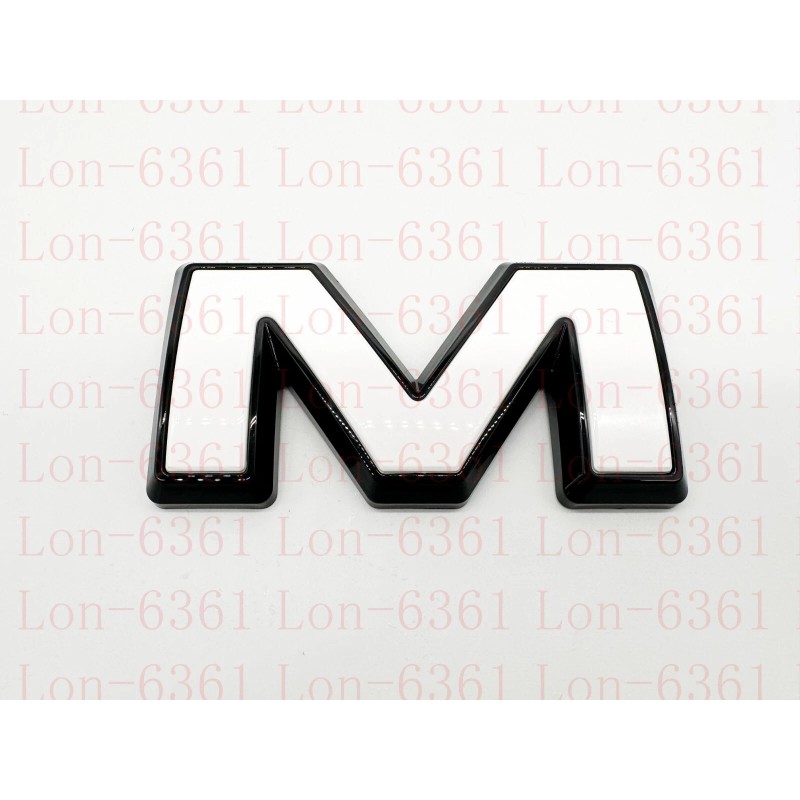 Auto Front & Rear GMC White Black OVERLAY Emblem Badge
