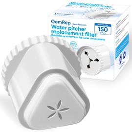 1Pack Replacement Filter for EPIC Water Filter Pitcher, Water Filter Pitcher Compatible with Aquagear Seychelle, BPA Free. Removes Fluoride, Chlorine, Lead, Odors