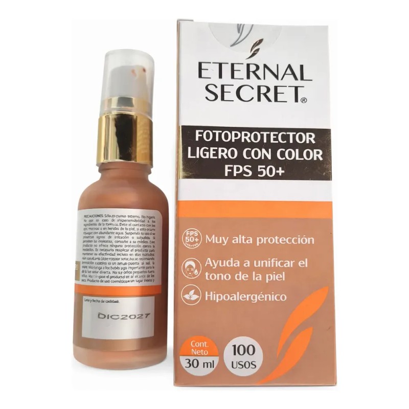 Protector Solar Facial Con Color Fps 50+ 30ml 2 Unidades