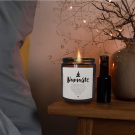 Mancheng-zi Namaste Candle, Spiritual Candles, Namaste Gifts for Women, Gifts for Yoga Lovers, Yoga Room Decor, Meditation Room Decor, Spiritual Room Decor, Scented Candles for Home